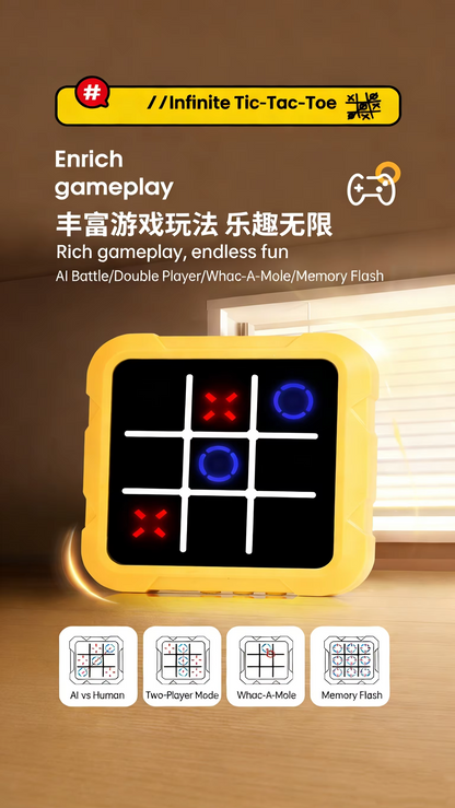 Electronic Tic Tac Toe Game – Interactive Strategy Board Game for Kids | Educational Parent-Child Brain Training Toy