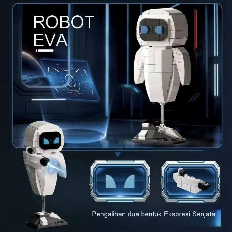 Robot Assembly Model Kit – Buildable Small Particle Robot Figure for Kids & Collectors | Educational Construction Toy