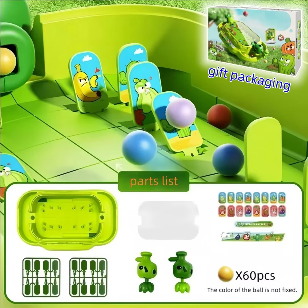 Plants vs Zombies 2-Player Tabletop Battle Game | Interactive Shooting Board Game for Kids & Family Fun