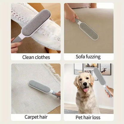 Double-Sided Pet Hair Remover Brush – Reusable Manual Electrostatic Lint & Fur Remover for Clothes, Sofa, Furniture & Carpets