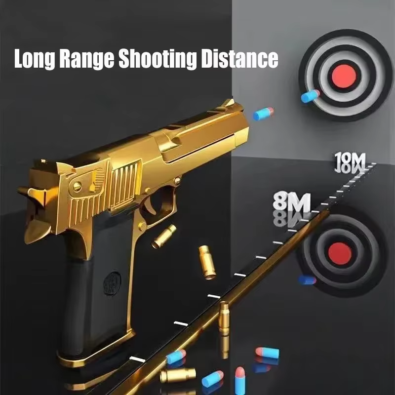 Shell Ejection Foam Dart Blaster Toy – Soft Foam Bullet Pistol for Kids Outdoor Target Games