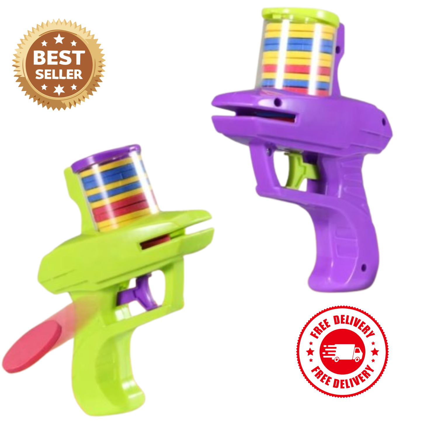 Foam Disc Launcher Toy – Handheld Flying Disc Shooter for Indoor & Outdoor Kids' Games