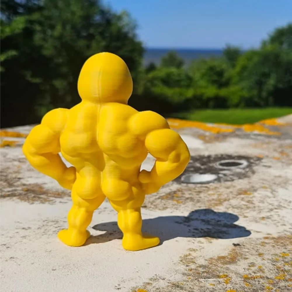 Muscle Duck Statue | Funny 3D Duck Figurine for Desk, Bookshelf & Home Décor | Cute Collectible Ornament