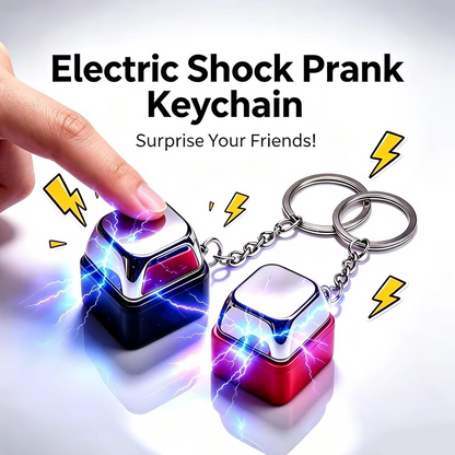 Electric Shock Prank Keychain – Mini Novelty Clicker Joke Gadget & Portable Trick Toy for Adults