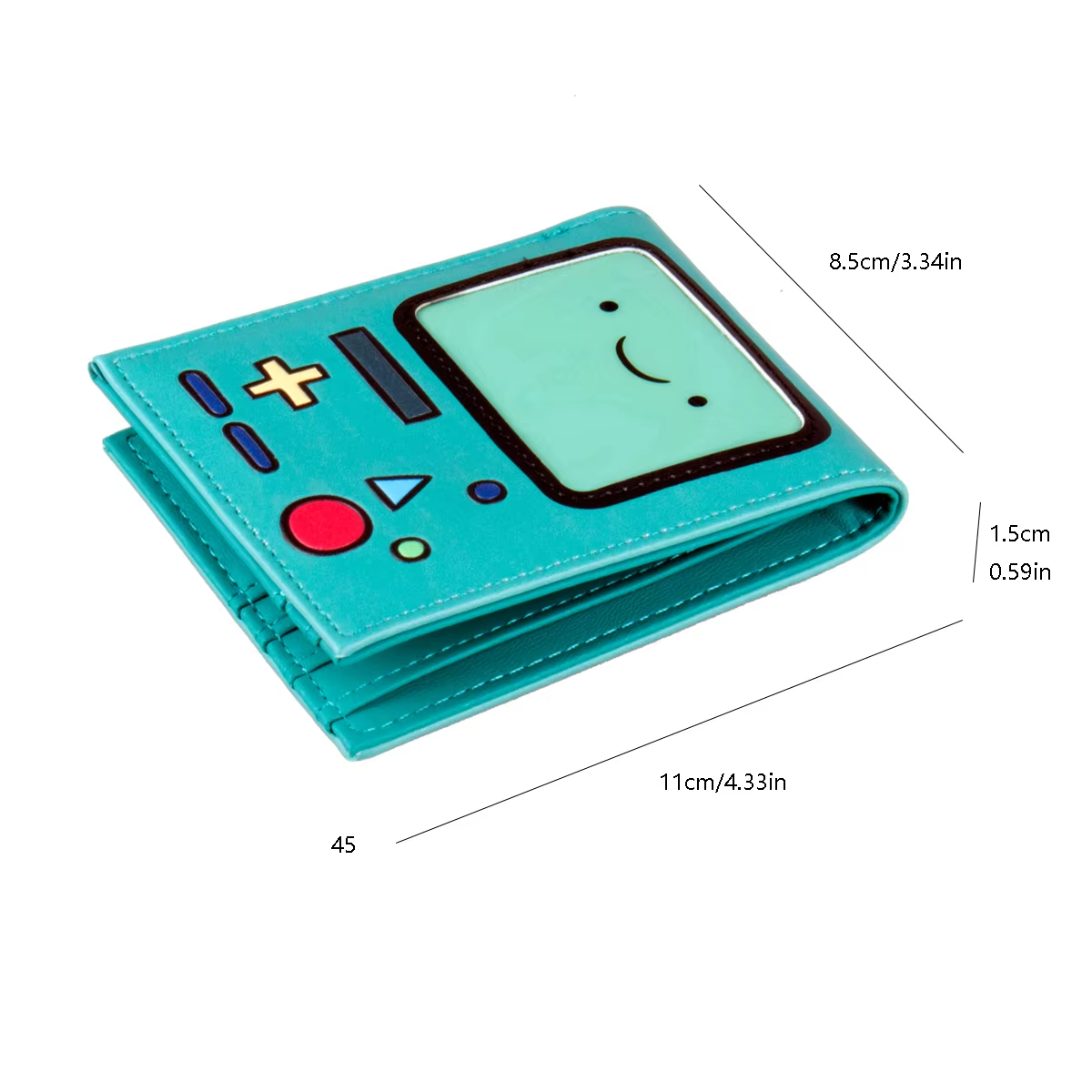 Retro Handheld Console Wallet | Foldable PU Leather Wallet with Card Holder & ID Window | Gaming-Inspired Bifold Wallet