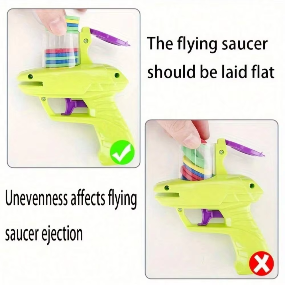Foam Disc Launcher Toy – Handheld Flying Disc Shooter for Indoor & Outdoor Kids' Games