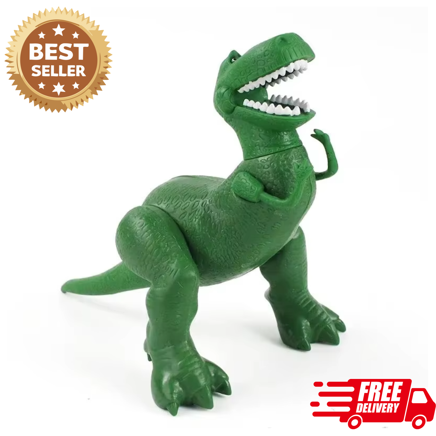Green Dinosaur Action Figure – 22cm PVC Collectible Toy with Movable Legs for Kids & Collectors