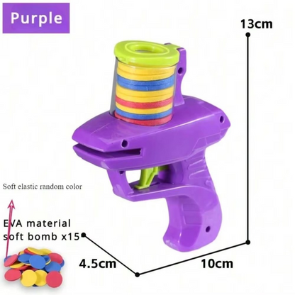Foam Disc Launcher Toy – Handheld Flying Disc Shooter for Indoor & Outdoor Kids' Games
