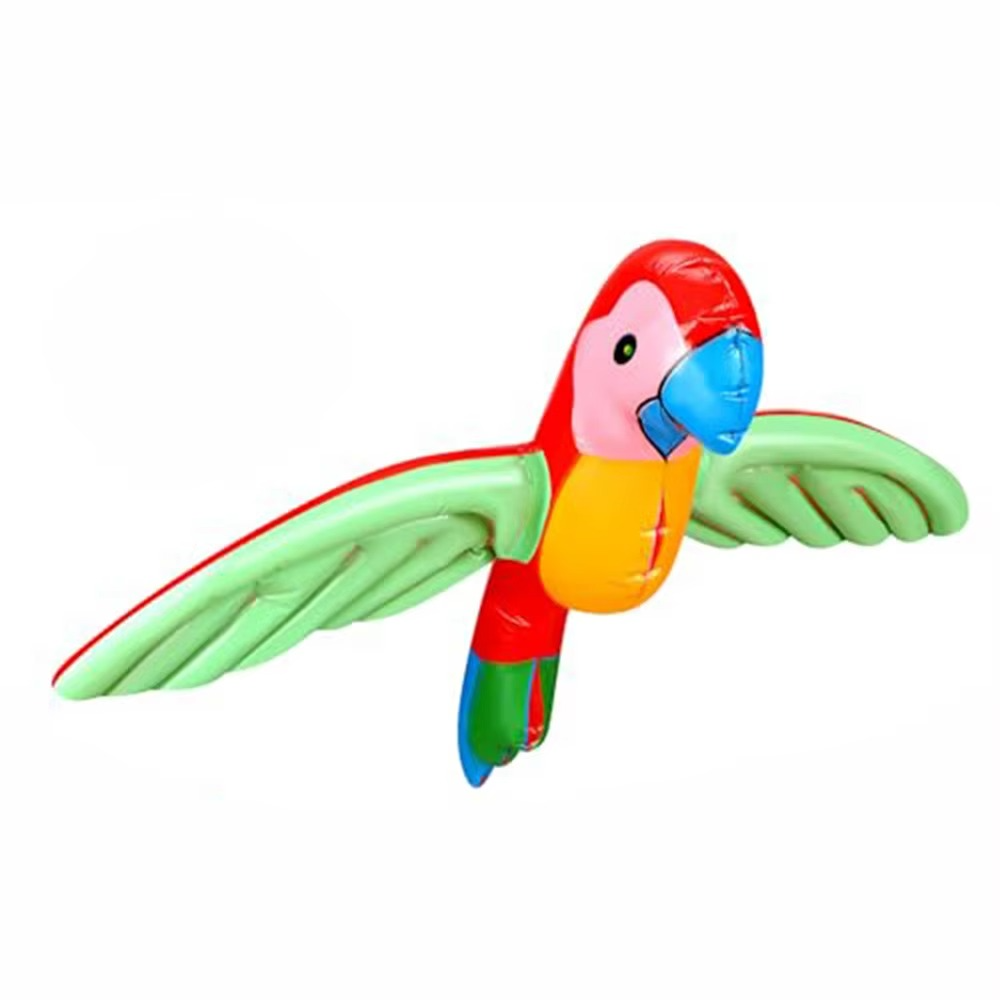 Inflatable Parrot Party Toy | PVC Tropical Bird Decoration for Beach, Pool & Hawaiian Party Games
