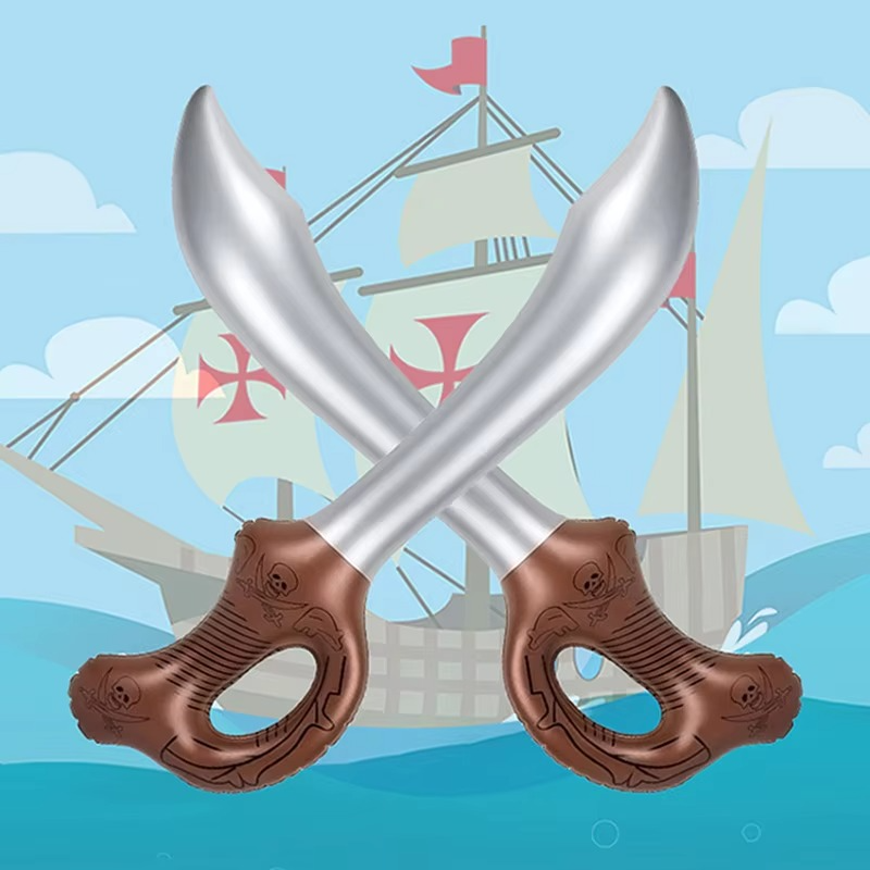 12PCS Inflatable Pirate Sword Set | Soft Inflatable Party Swords for Kids | Pirate Costume, Birthday Parties & Fancy Dress Accessories