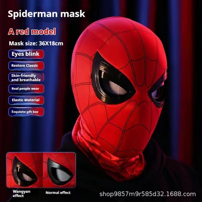 Electronic Spider Hero Mask with Moving Eyes – Remote Control Cosplay Mask for Kids & Adults