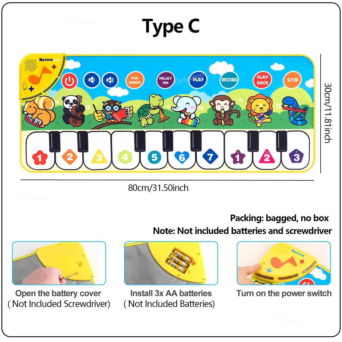 Kids Piano Play Mat | Musical Floor Keyboard for Toddlers