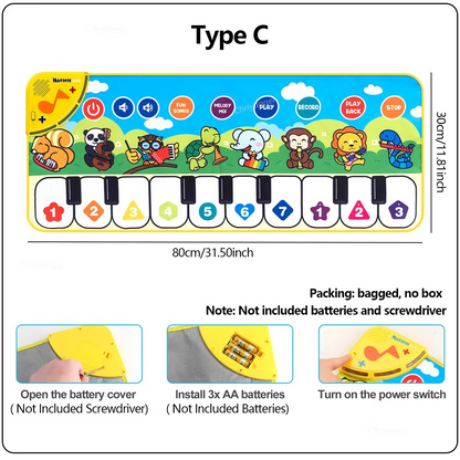 Kids Piano Play Mat | Musical Floor Keyboard for Toddlers