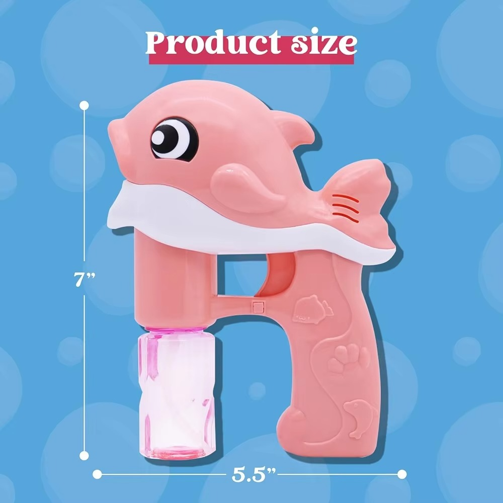 JOYFY Whale Bubble Gun Set – 2 Automatic Bubble Blowers with 4 Bubble Solution Bottles | Summer Outdoor Toy for Kids