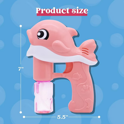 JOYFY Whale Bubble Gun Set – 2 Automatic Bubble Blowers with 4 Bubble Solution Bottles | Summer Outdoor Toy for Kids