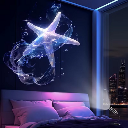 LED USB Ocean Projector Night Light – Adjustable Whale, Butterfly, Jellyfish & Starfish Projection Lamp