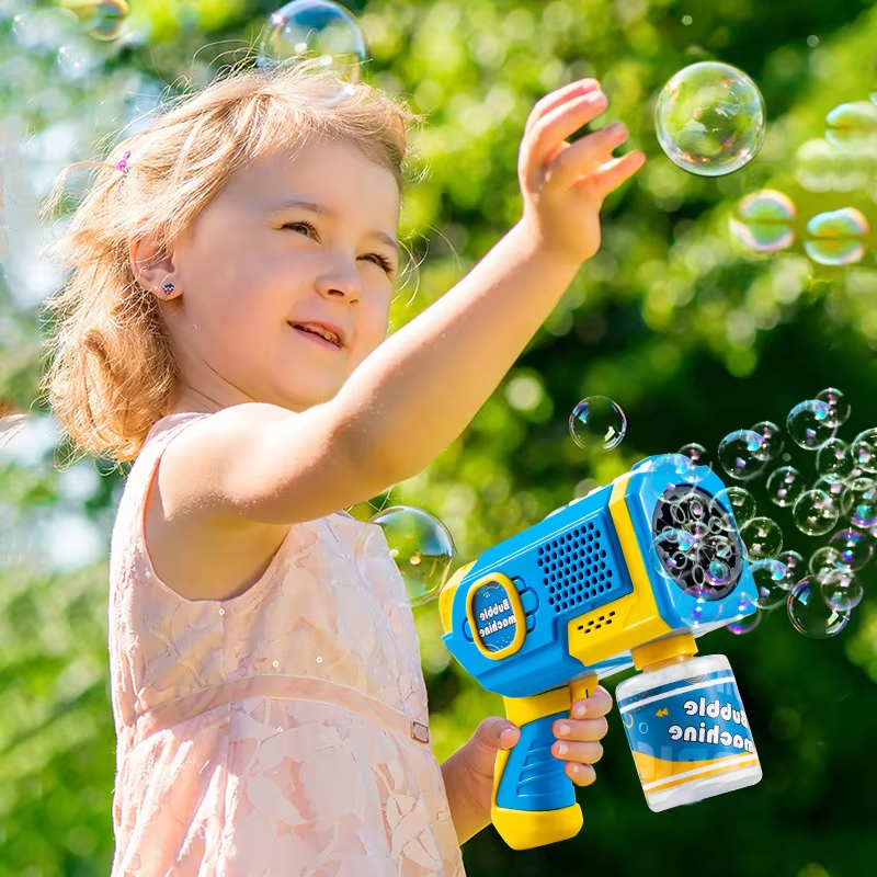 Space Bubble Gun for Kids – Automatic Electric Bubble Machine Toy for Outdoor Summer Play, Beach & Garden Fun