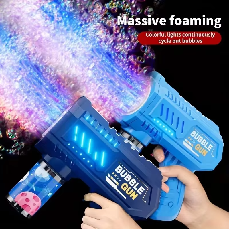 Fully Automatic Bubble Gun Rocket Toy with Bubble Solution | Portable Bubble Blower Machine for Kids Outdoor & Party Fun
