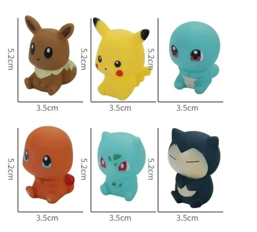 6-Piece Cartoon Monster Bath Toy Set | Soft Squeaky Water Toys for Kids | Baby Bath & Pool Play Gift