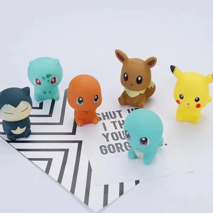 6-Piece Cartoon Monster Bath Toy Set | Soft Squeaky Water Toys for Kids | Baby Bath & Pool Play Gift