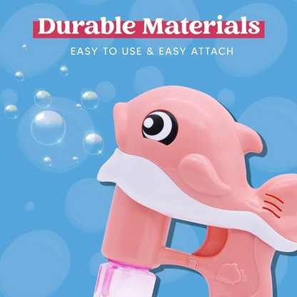 JOYFY Whale Bubble Gun Set – 2 Automatic Bubble Blowers with 4 Bubble Solution Bottles | Summer Outdoor Toy for Kids
