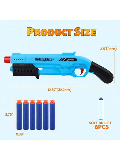 Manual Foam Dart Blaster Toy | Outdoor Soft Foam Dart Launcher for Kids | Fun Target Practice & Active Play