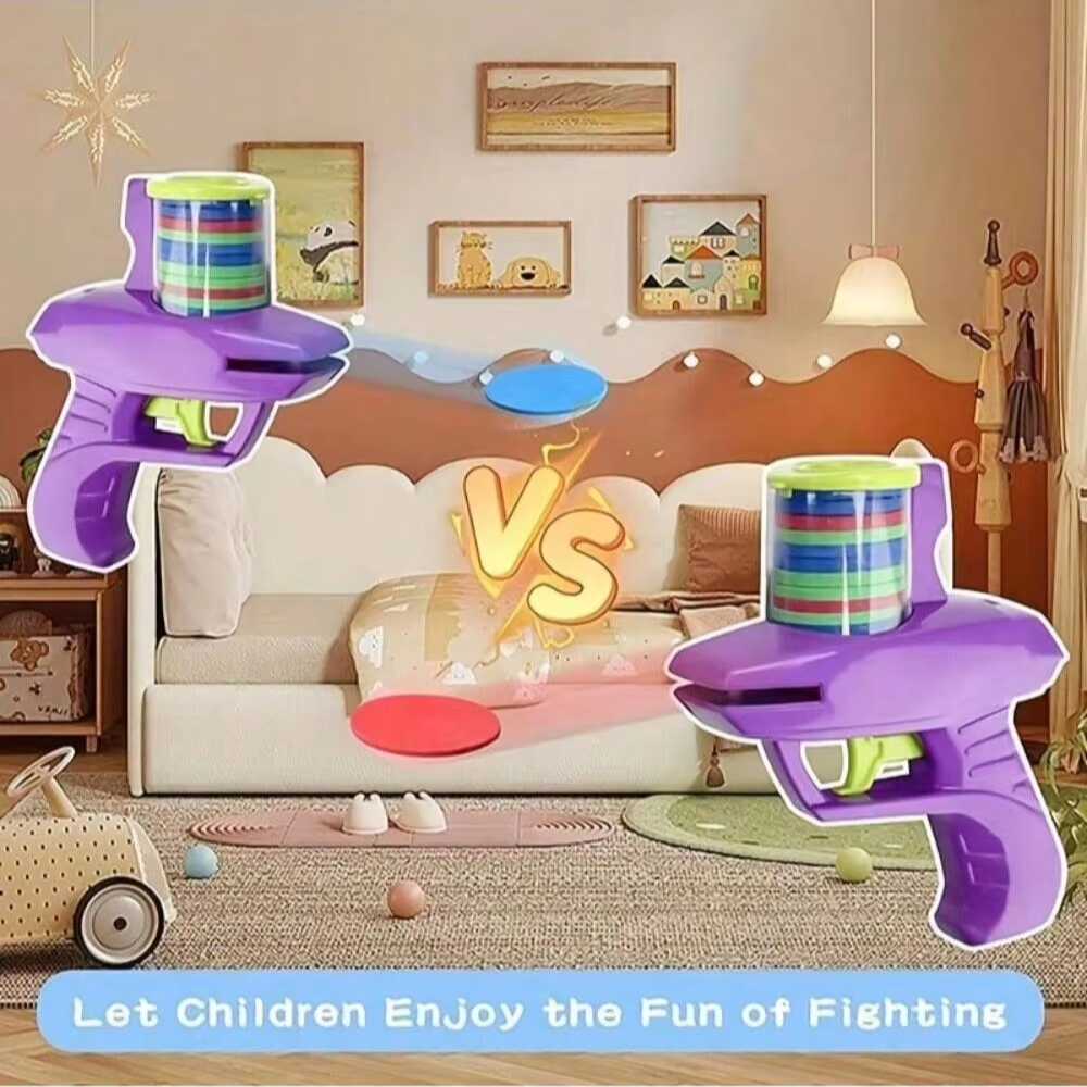 Foam Disc Launcher Toy – Handheld Flying Disc Shooter for Indoor & Outdoor Kids' Games