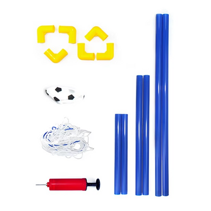 Portable Mini Soccer Goal Set | Football Goal with Net, Ball & Pump | Indoor & Outdoor Training Set for Kids