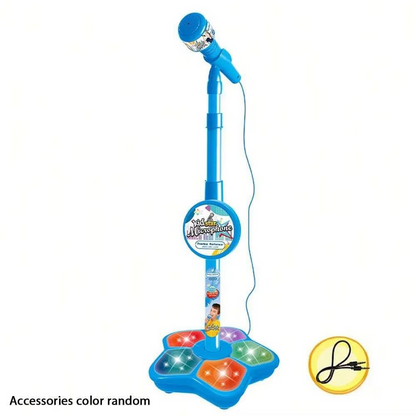 Kids Karaoke Microphone Stand Toy | Adjustable Children's Singing Microphone Stand | Portable Music Toy for Boys & Girls