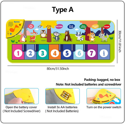 Kids Piano Play Mat | Musical Floor Keyboard for Toddlers