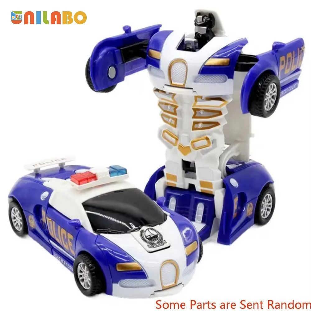 Transformable Robot Sports Car Toy for Kids – No Batteries Required | Educational STEM Model Vehicle Gift