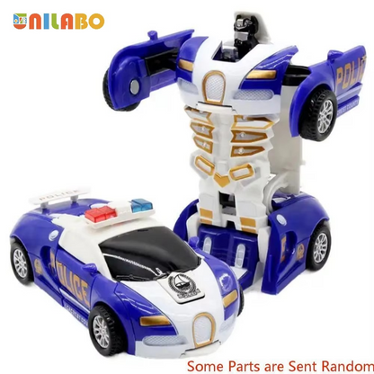 Transformable Robot Sports Car Toy for Kids – No Batteries Required | Educational STEM Model Vehicle Gift