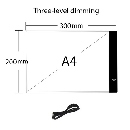 A4 LED Drawing Copy Board for Kids – 3-Level Dimmable Light Pad for Tracing, Sketching & Creative Learning