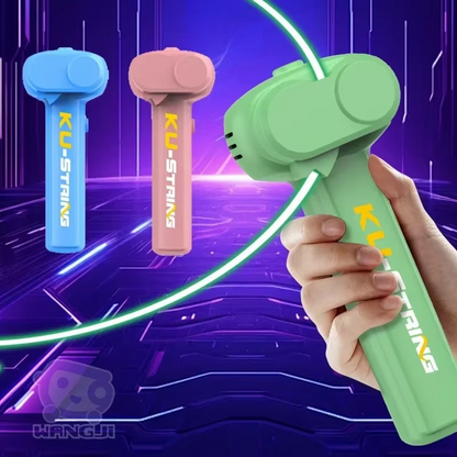 Glow in the Dark String Launcher Toy – LED Luminous Handheld Rope Shooter for Kids | Sensory Fidget Party Gift