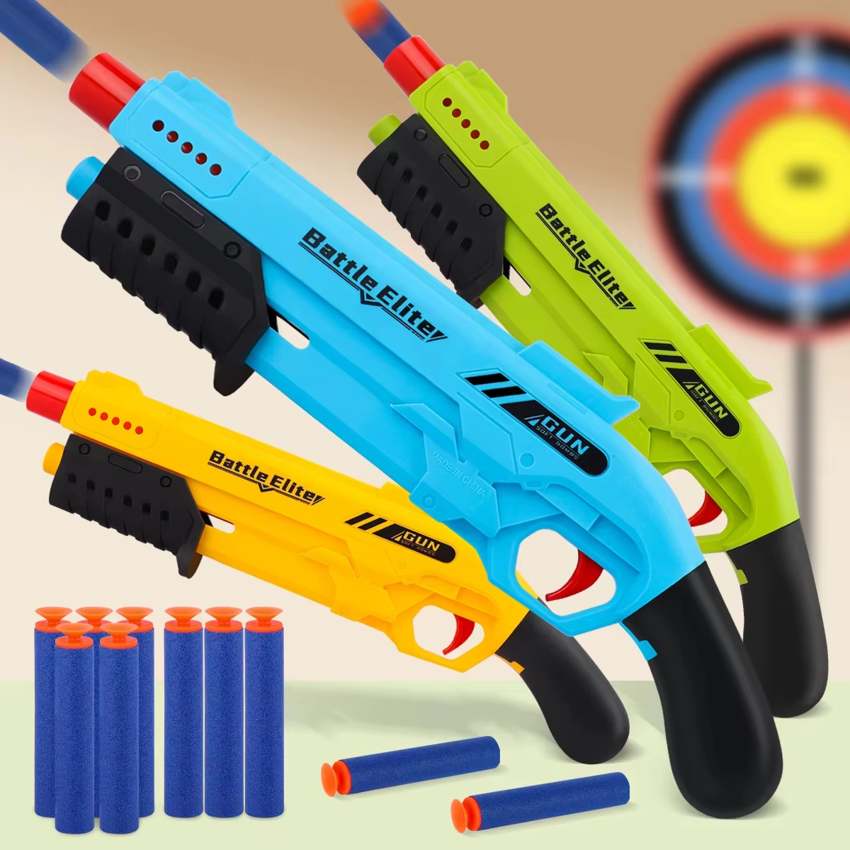 Manual Foam Dart Blaster Toy | Outdoor Soft Foam Dart Launcher for Kids | Fun Target Practice & Active Play