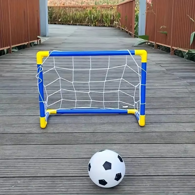 Portable Mini Soccer Goal Set | Football Goal with Net, Ball & Pump | Indoor & Outdoor Training Set for Kids