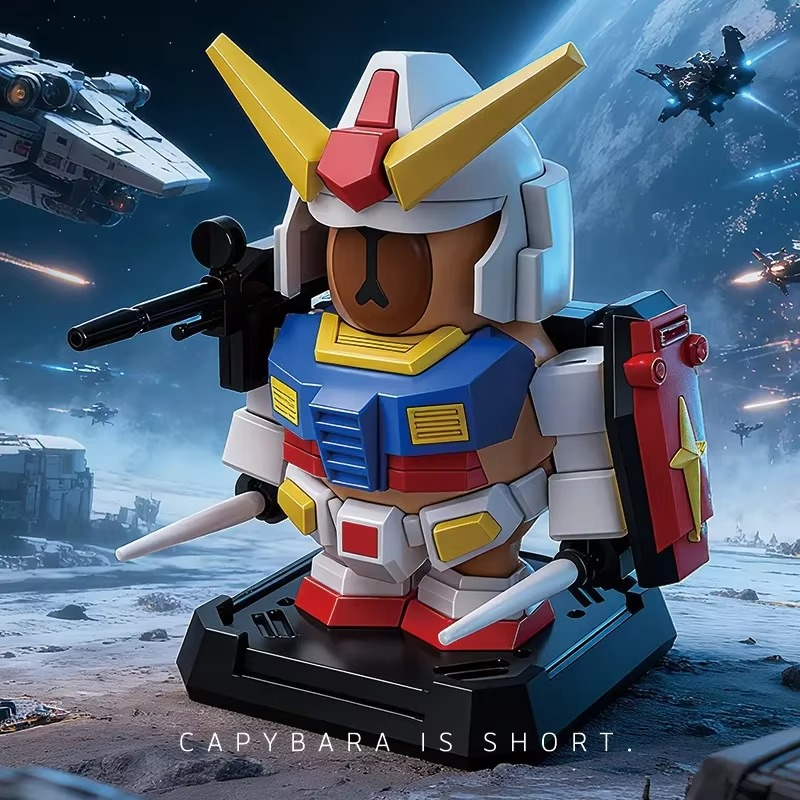 Capybara Robot Mecha Building Kit – DIY Capybara Mecha Armor Assembly Model Toy for Kids & Collectors