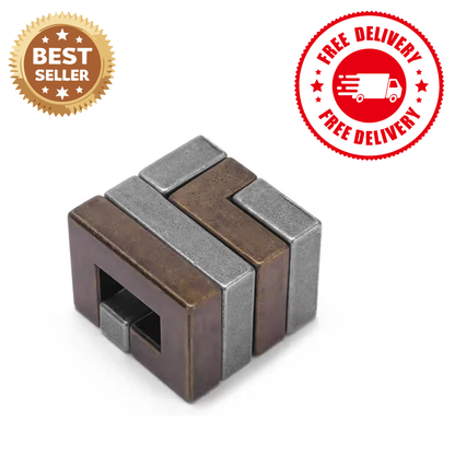 Magic Difficult Brain Teaser IQ Test Metal Puzzle Toy Mind Challenge Unlock Interlocking Educational Gifts For Kids Boys Girls