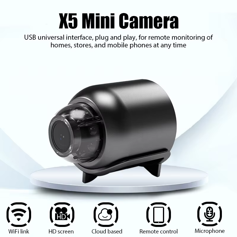 1080P Mini WiFi Security Camera | Portable Wireless Indoor Surveillance Camera with Night Vision & Motion Detection
