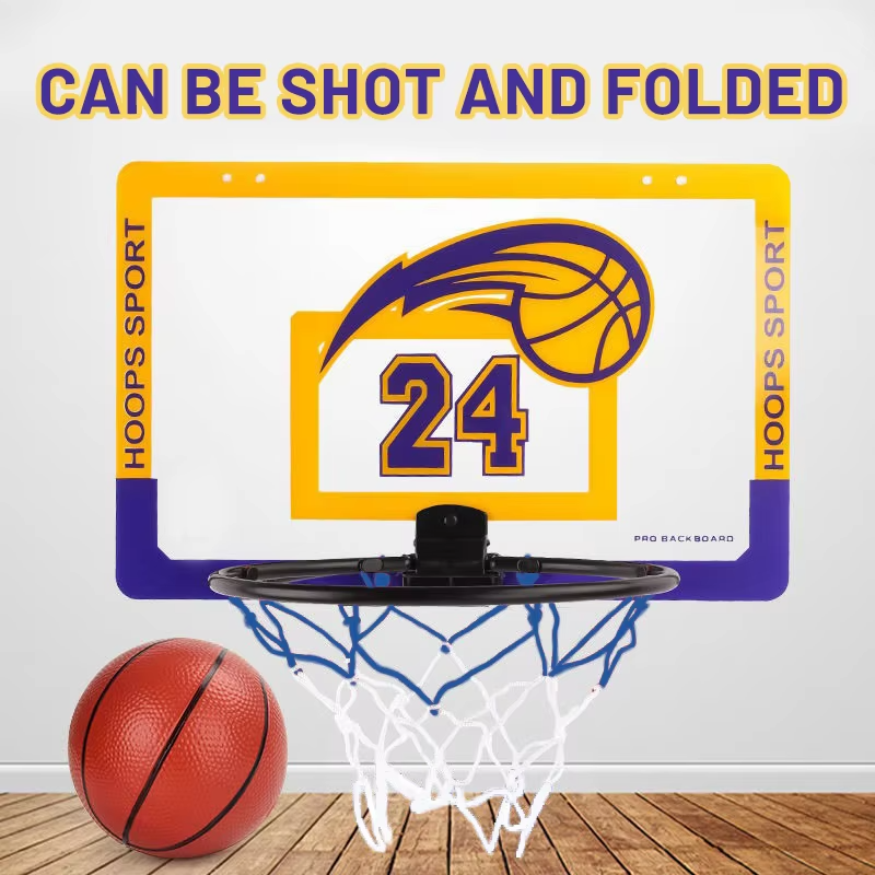 Kids Indoor Wall-Mounted Basketball Hoop Set | No-Drill Mini Basketball Hoop & Ball | Educational Sports Toy for Boys & Girls