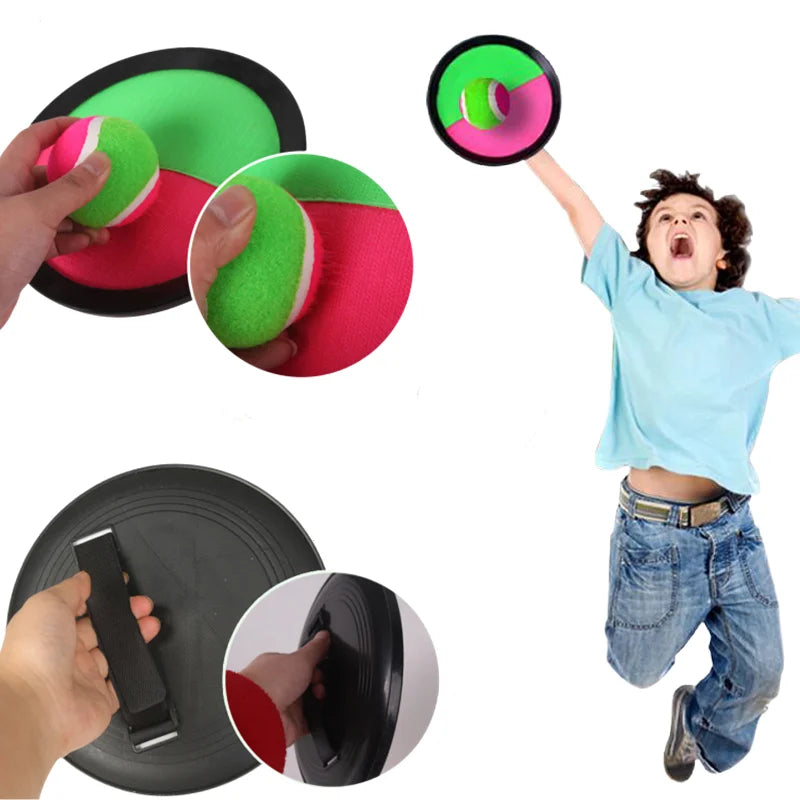 Kids Sticky Ball Catch Game Set – Throw & Catch Target Ball Toy for Outdoor Garden, Beach & Family Games