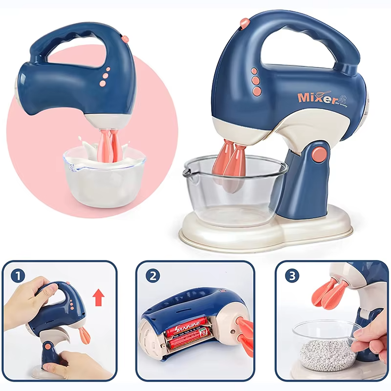 Kids Wooden Kitchen Appliance Toy Set – Pretend Play Coffee Maker, Blender, Mixer & Toaster | Educational Role Play Gift
