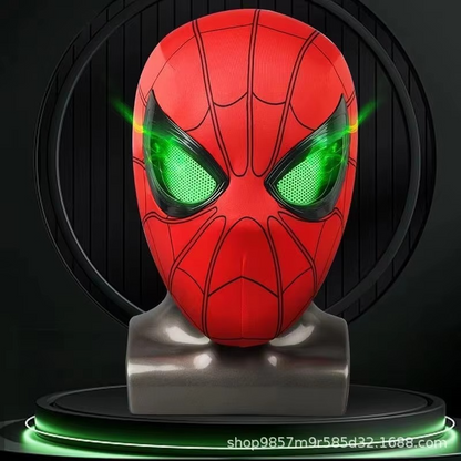 Electronic Spider Hero Mask with Moving Eyes – Remote Control Cosplay Mask for Kids & Adults