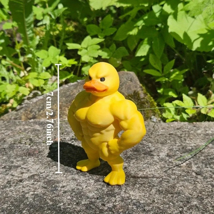 Muscle Duck Statue | Funny 3D Duck Figurine for Desk, Bookshelf & Home Décor | Cute Collectible Ornament