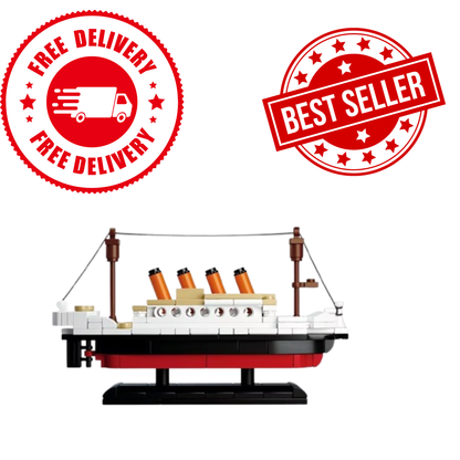 194-Piece Ocean Liner Building Block Set | DIY Ship Model Construction Toy | Creative STEM Gift for Kids & Collectors