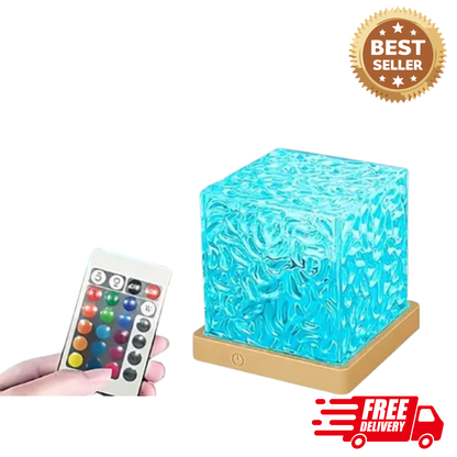 Ocean Wave Aurora Projector Light – USB RGB Water Ripple Night Light with Remote Control & 16 Colours