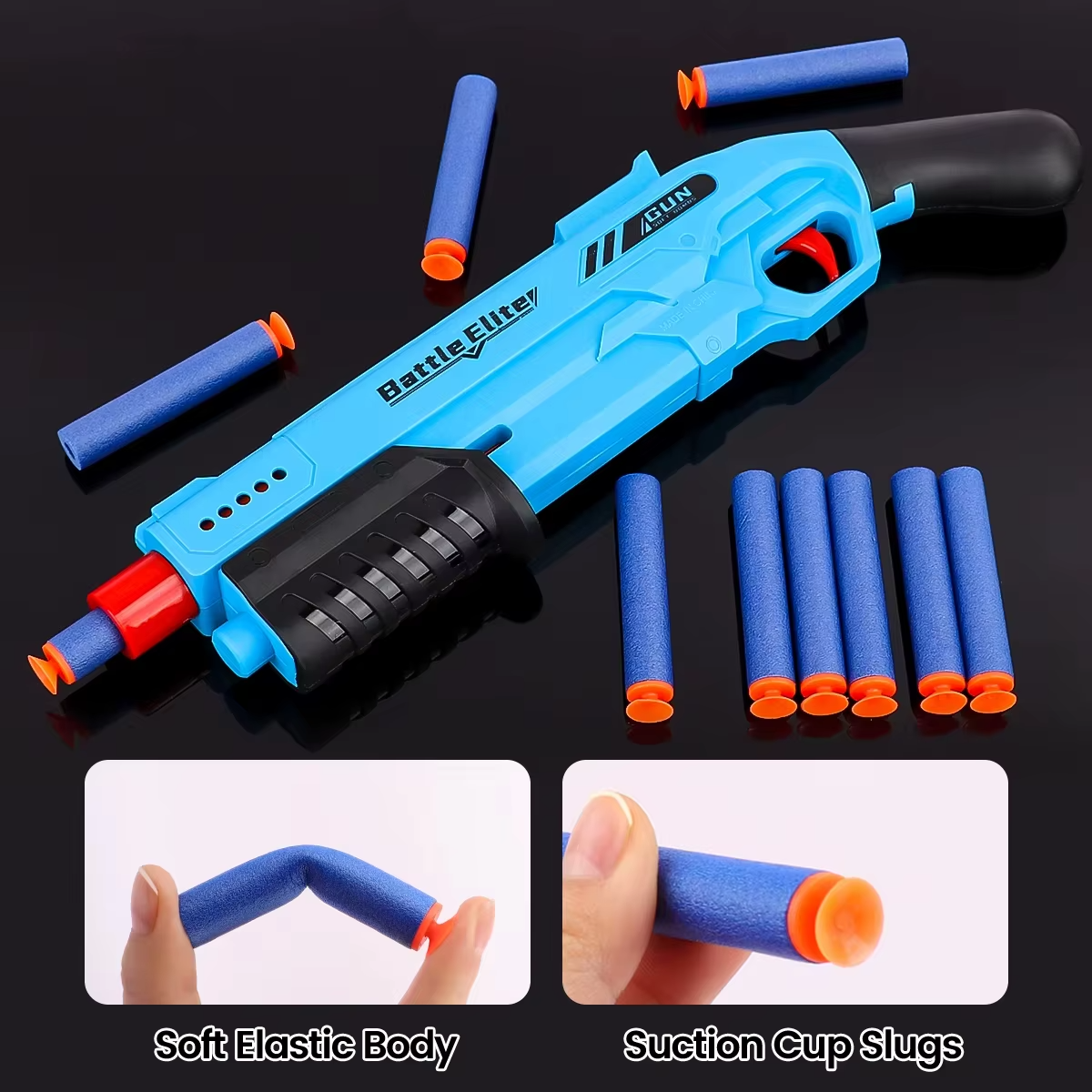 Manual Foam Dart Blaster Toy | Outdoor Soft Foam Dart Launcher for Kids | Fun Target Practice & Active Play