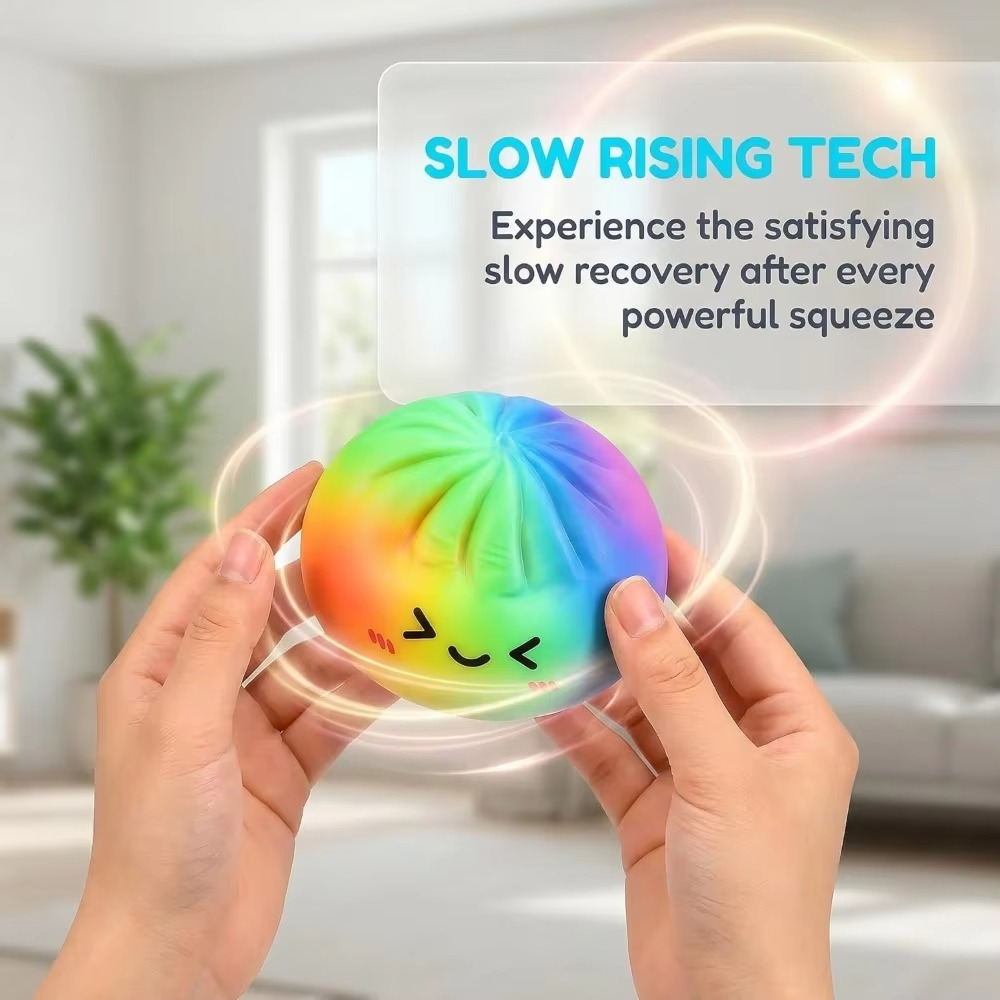 Rainbow Dumpling Squishy Stress Relief Toy | Slow Rising Fidget