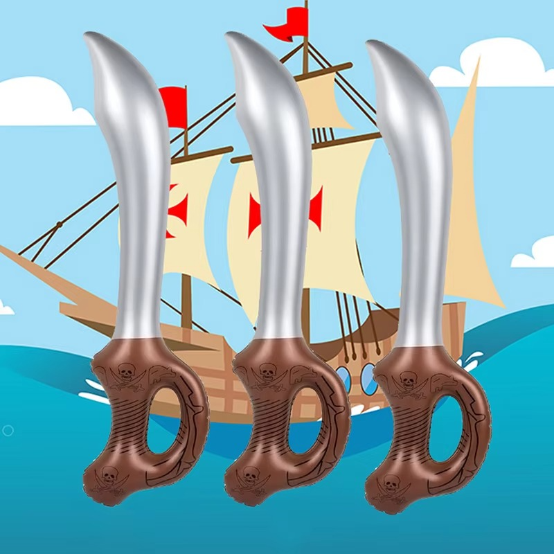 12PCS Inflatable Pirate Sword Set | Soft Inflatable Party Swords for Kids | Pirate Costume, Birthday Parties & Fancy Dress Accessories