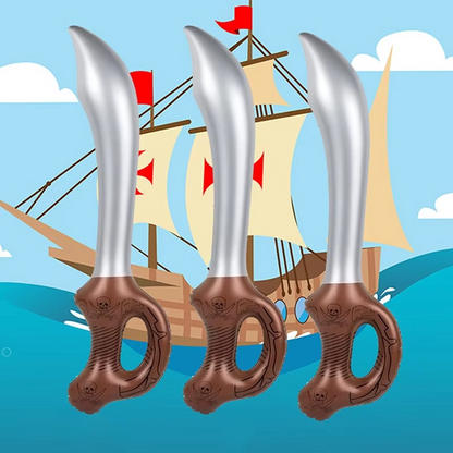 12PCS Inflatable Pirate Sword Set | Soft Inflatable Party Swords for Kids | Pirate Costume, Birthday Parties & Fancy Dress Accessories